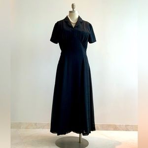 Vintage fit and flared black dress sz 10